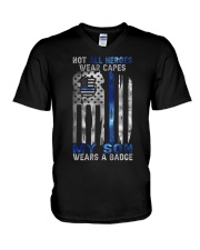 Not all heroes wear capes V-Neck T-Shirt tile