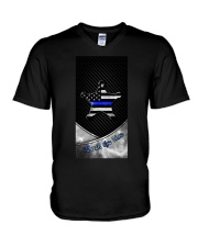 Back the blue V-Neck T-Shirt tile