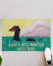 A Dach-ness Monster Lives Here Doormat 22.5" x 15" aos-doormat-22-5x15-lifestyle-front-06