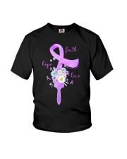 Faith hope love Youth T-Shirt tile
