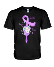 Faith hope love V-Neck T-Shirt tile