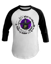 Witch by nature Halloween Baseball Tee tile