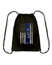 Blue line Drawstring Bag tile