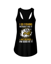 I go fishing because I like it Ladies Flowy Tank tile
