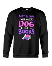 Just a girl who loves dogs books Crewneck Sweatshirt tile