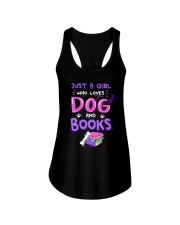 Just a girl who loves dogs books Ladies Flowy Tank tile