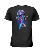 Rheumatoid arthritis awareness rose Ladies T-Shirt back