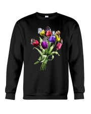 Tulips and horses Crewneck Sweatshirt tile