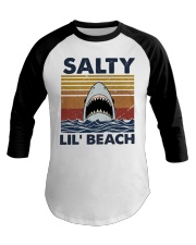 Salty lil' beach Baseball Tee tile
