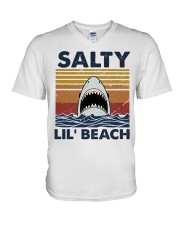 Salty lil' beach V-Neck T-Shirt tile