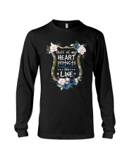 Half of my heart protects this line Long Sleeve Tee tile