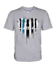Back the blue V-Neck T-Shirt tile