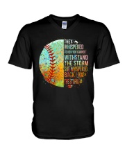 They whisper to her V-Neck T-Shirt tile