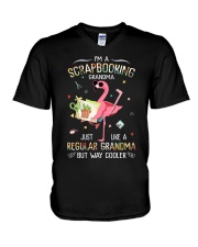I'm a scrapbooking grandma V-Neck T-Shirt tile