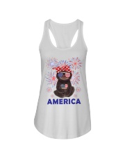Love America Independence day Ladies Flowy Tank tile