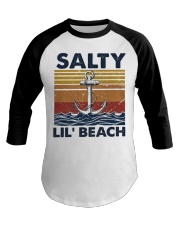 Salty lil' beach Baseball Tee tile
