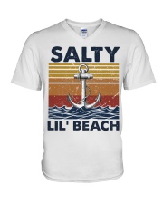 Salty lil' beach V-Neck T-Shirt tile