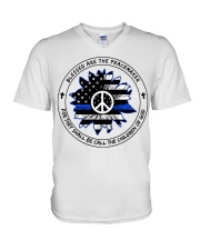 Blessed are the peacemaker V-Neck T-Shirt tile