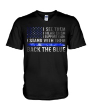 I see them I hear them V-Neck T-Shirt tile