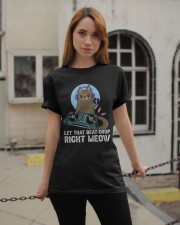 Let that beat drop right meow Classic T-Shirt apparel-classic-tshirt-lifestyle-19