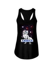 Love America Independence day Ladies Flowy Tank tile