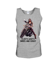 Flirty dirty inked and curvy Unisex Tank tile
