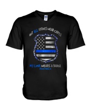 Not all heroes wear capes V-Neck T-Shirt tile