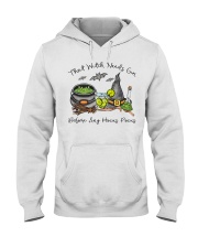 That witch needs gin before any hocus pocus Hooded Sweatshirt front