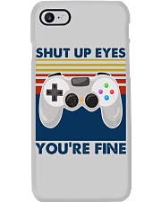 Shut up eyes Phone Case tile