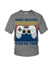 Shut up eyes Youth T-Shirt tile