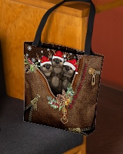 All Of The Otter Reindeer Leather Pattern Print All-over Tote aos-all-over-tote-lifestyle-front-02