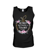 Retired but forever a teacher at heart Unisex Tank tile