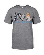 Peace love Back the blue Classic T-Shirt front