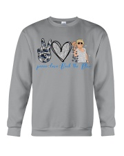 Peace love Back the blue Crewneck Sweatshirt tile