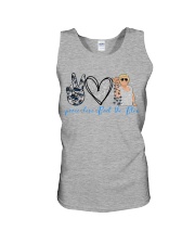 Peace love Back the blue Unisex Tank tile