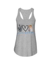 Peace love Back the blue Ladies Flowy Tank tile