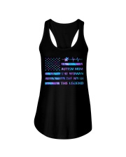Autism mom Independence day Ladies Flowy Tank tile