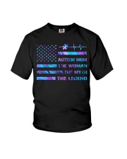 Autism mom Independence day Youth T-Shirt tile