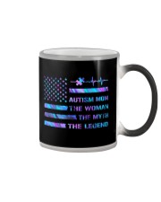 Autism mom Independence day Color Changing Mug tile