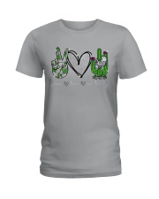 Peace Love No Touchy - Printed Apparels Ladies T-Shirt tile