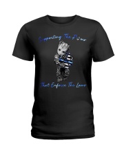 Support the paws Ladies T-Shirt tile