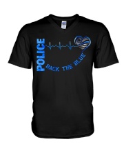 Back the blue V-Neck T-Shirt tile