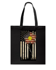 Proud softball mom Tote Bag tile