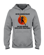 Never underestimate an old woman Hooded Sweatshirt tile