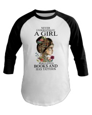 Never underestimate a girl Baseball Tee tile