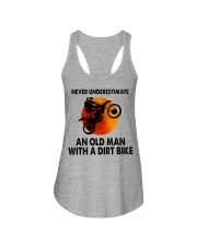 Never underestimate an old man Ladies Flowy Tank tile