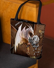 Never Give Up Leather Pattern Print All-over Tote aos-all-over-tote-lifestyle-front-02