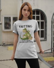 Knitting Because Classic T-Shirt apparel-classic-tshirt-lifestyle-19