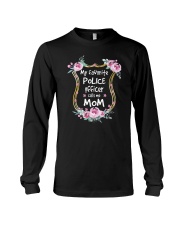 My favorite police officer calls me mom Long Sleeve Tee tile