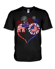 American Independence day V-Neck T-Shirt tile